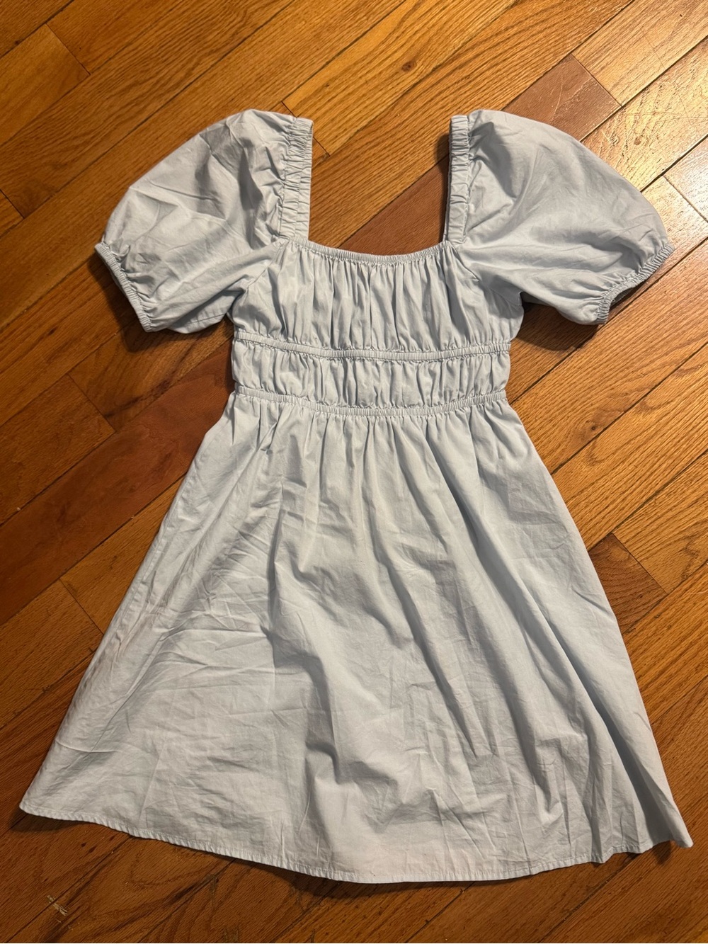 Zara baby doll dress xs light blue